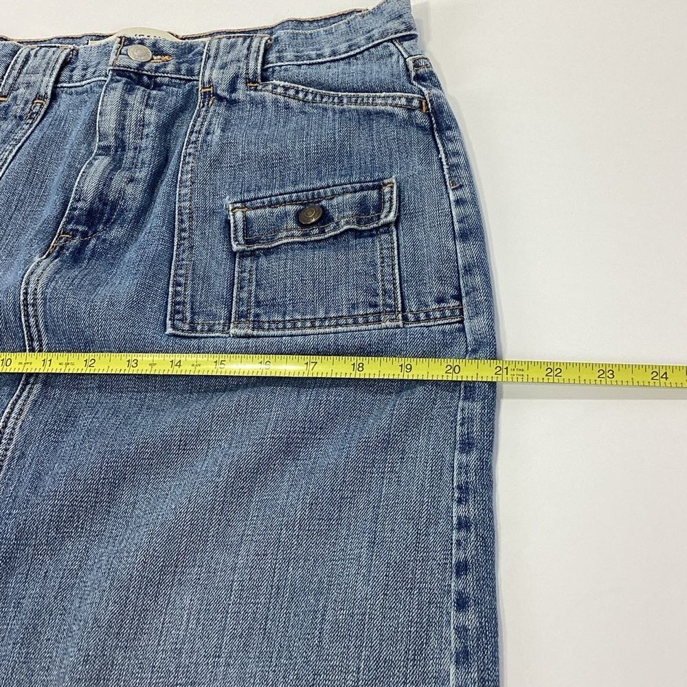GAP Jean Skirt Utility Denim A-Line Skirt with Pocket Details Size 8 - Picture 7 of 9